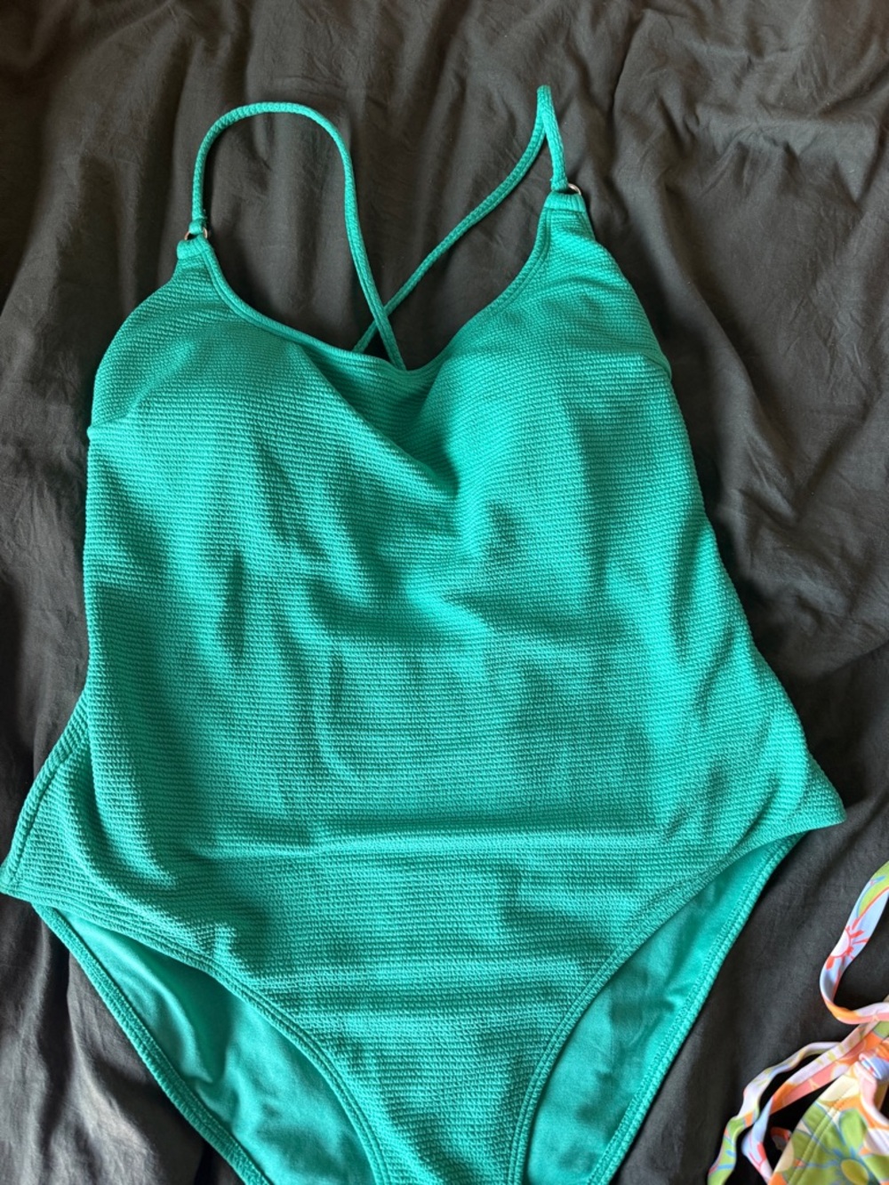Green once piece swimsuit